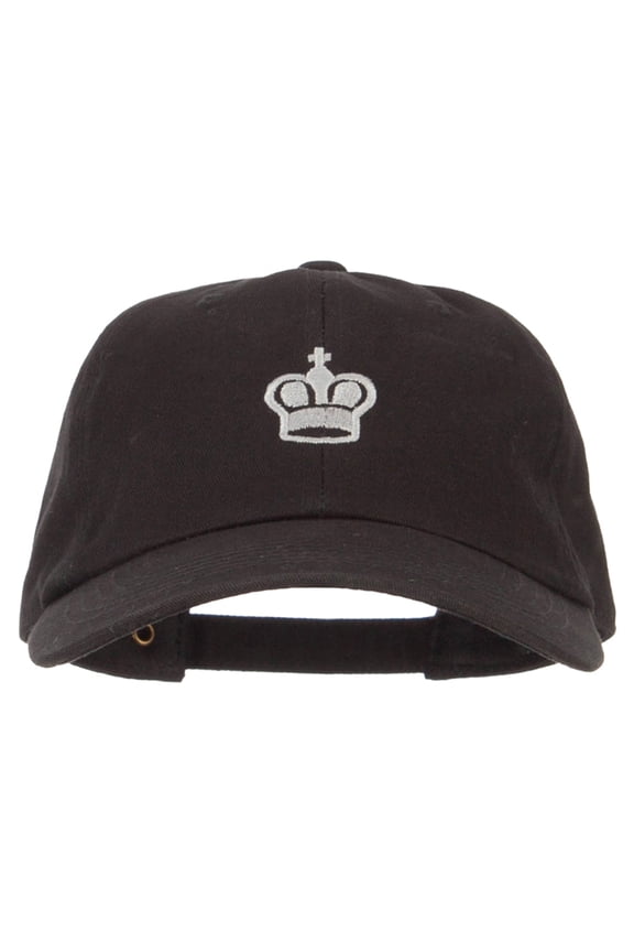 Chess King Embroidered Unstructured Washed Cap - Navy OSFM