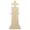 thumbnail image 1 of Chess King Piece Wood Shape Unfinished Piece Cutout Craft DIY Projects - 6.25 Inch Size - 1/8 Inch Thick, 1 of 7