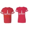 thumbnail image 1 of Chess King Queen Matching Couple Cotton Jerseys (Men Red / Women Red) (Men XXL / Women L), 1 of 3