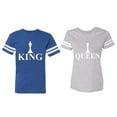 thumbnail image 1 of Chess King Queen Matching Couple Cotton Jerseys (Men Royal / Women Heather) (Men XXL / Women XXL), 1 of 3