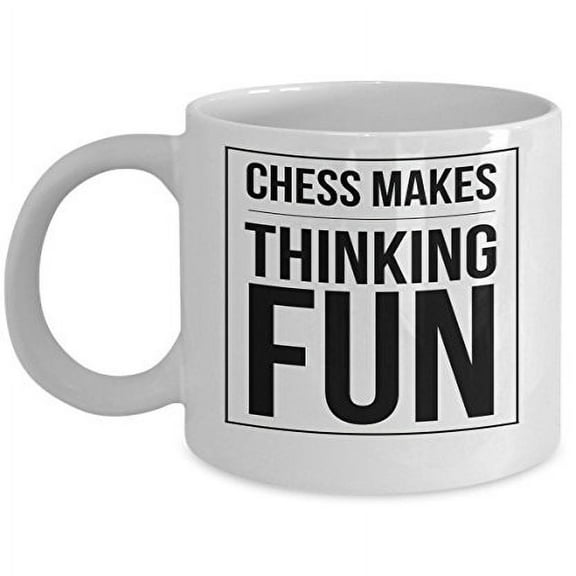 Chess Knight 11 oz Coffee Mug - Board Game Gift White Ceramic