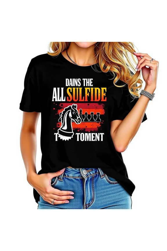 Chess Lovers Tee Funny Mind Game Humor Clever Wordplay Retro Style Unisex T-Shirt up to size 5XL