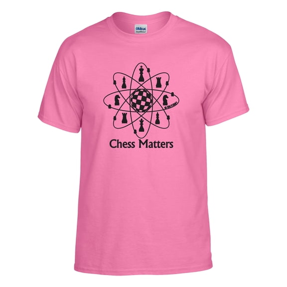 Chess Matters : Black Chess Atom; Chess T-shirt, Men Women, Girls, boys Chess Shirt