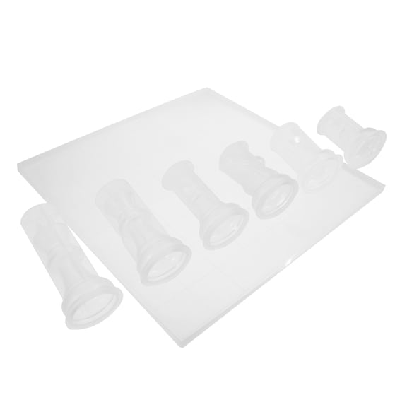 LEORX Transparent Silicone Chess Set Tool for Baking Use Flexible and Reusable 1 Set