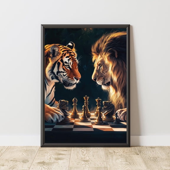 Chess Motivational Wall Art Print, Unframed Paper Poster 8x10in
