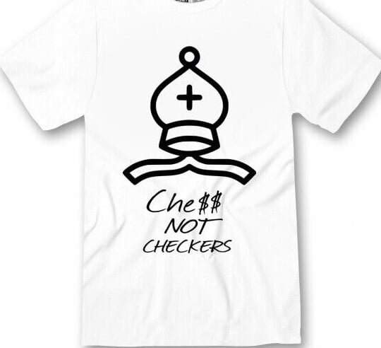 Chess Not Checkers T shirt New Retro 90s Hip Hop Rap King Queen ...