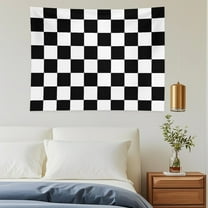 Chess Pattern Black And White Checkered Wall Tapestry 30"x40" Lightweight, Wrinkle-Resistant Hanging Blanket for Bedroom Living Room Decor