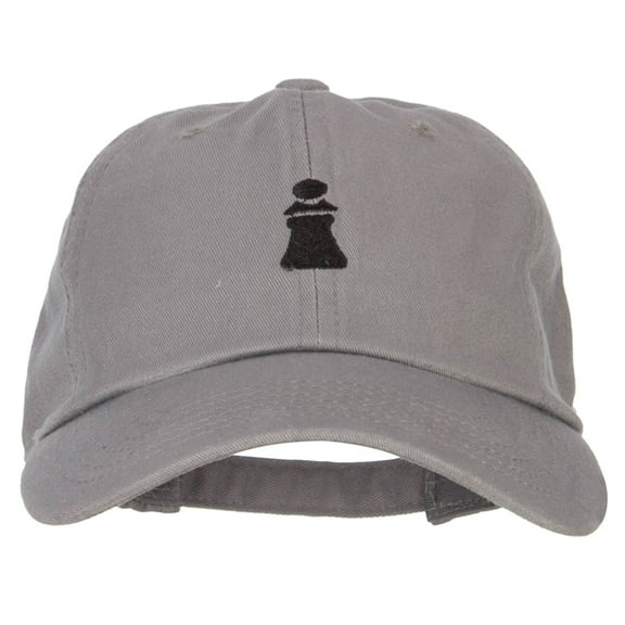 Chess Pawn Embroidered Unstructured Cap - Grey OSFM