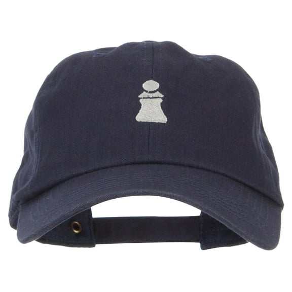 Chess Pawn Embroidered Unstructured Cap - Navy OSFM