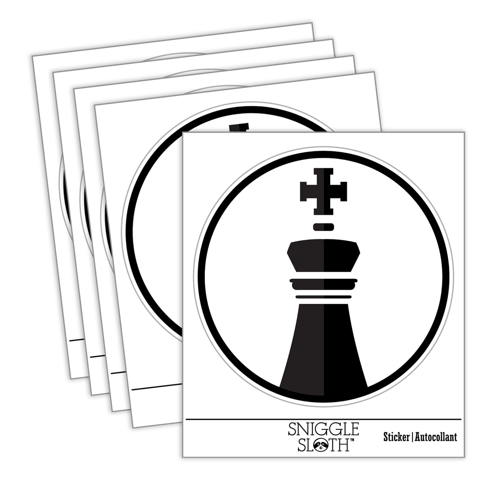 Chess Piece Black King Car Window Bumper Water Bottle Phone Tablet