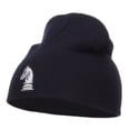 thumbnail image 1 of Chess Piece Kight Embroidered Short Beanie - Navy OSFM, 1 of 5