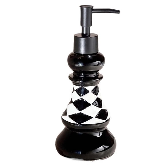 Chess Piece Soap Dispenser, Decorative Ceramic Lotion Bottle for Bathroom & Kitchen Decor