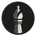 thumbnail image 1 of Chess Piece White Bishop Applique Multi-Color Embroidered Iron-On Patch - 3.5 Inch Large, 1 of 5