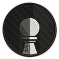 thumbnail image 1 of Chess Piece White Pawn Applique Multi-Color Embroidered Iron-On Patch - 3.5 Inch Large, 1 of 5