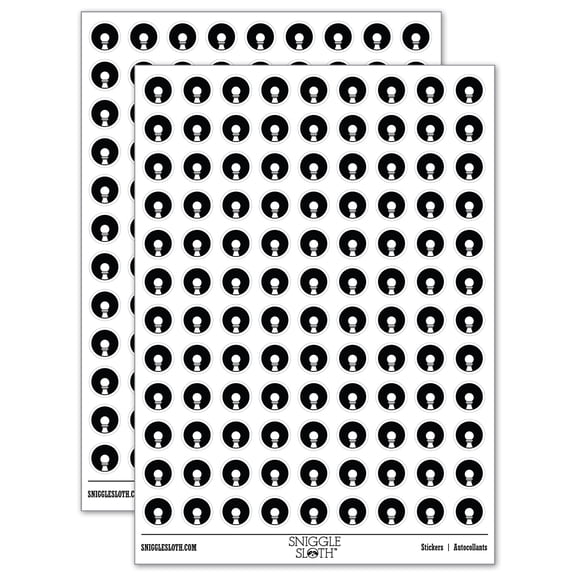 Chess Piece White Pawn 200+ Round Stickers - White - Matte Finish - 0.50" Size