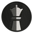 thumbnail image 1 of Chess Piece White Queen Applique Multi-Color Embroidered Hook & Loop Patch - 3.5 Inch Large, 1 of 5