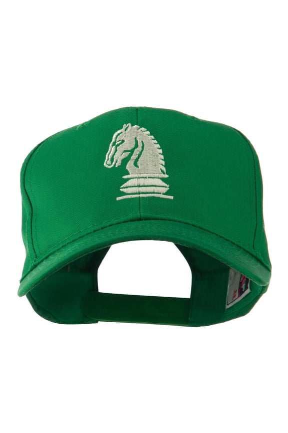 Chess Piece of a Knight Embroidered Cap - Kelly OSFM