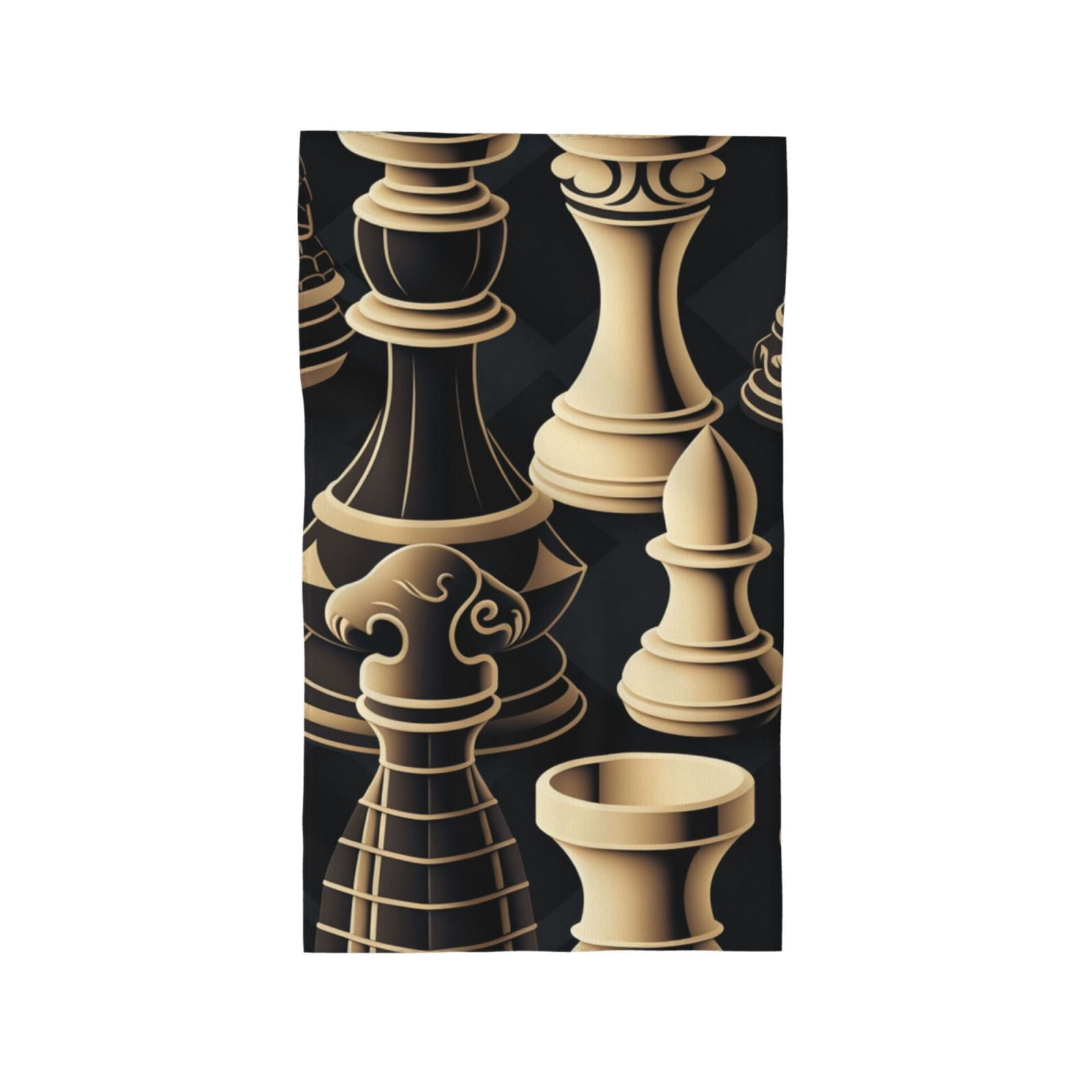 Chess Pieces Cool Black White 27.5" x 16" Ultra Soft Hand Towel, Face Wash Cloth for Bathroom, Gym, Travel, Pool
