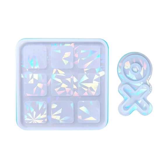 Chess Pieces Molds TicTacToe Resin Molds Board Game Silicone Molds for Resin Tabletop Board Game Craft
