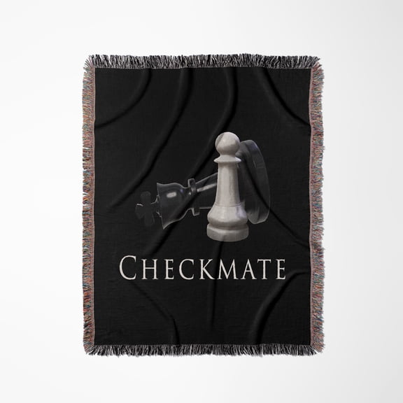 Chess Player Design Of A Pawn That Has Toppled The King., Woven Blanket