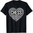 thumbnail image 1 of Chess Player Heart Lover Gift T-Shirt, 1 of 4
