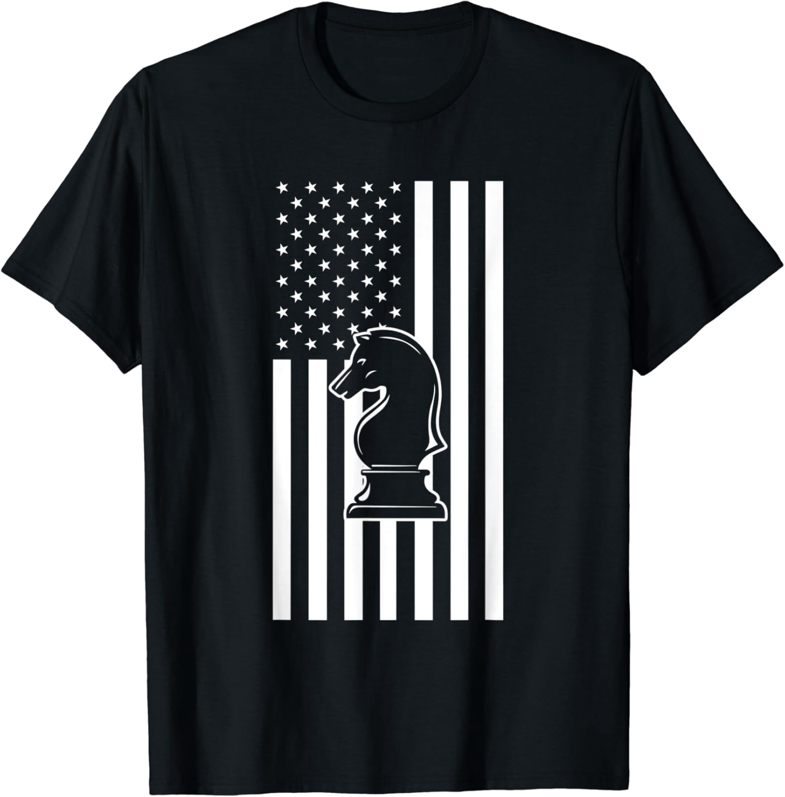 Chess Player Horse Piece American Flag Sports Lovers T-Shirt Unisex ...