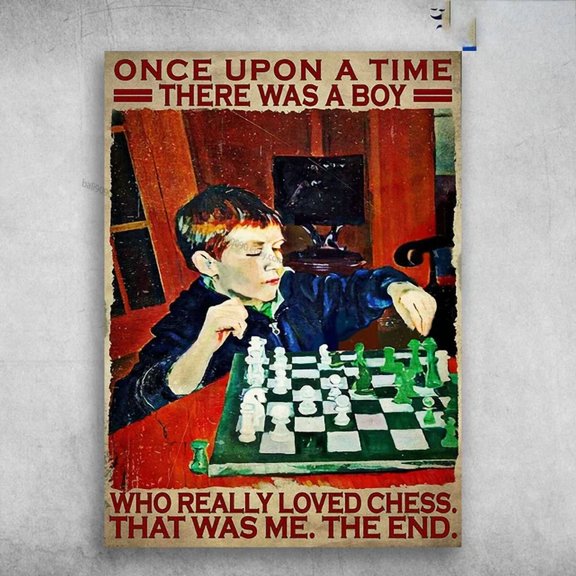 Chess Player - Once Upon A Time There Was A Boy Who Really Loved Chess Wall Art