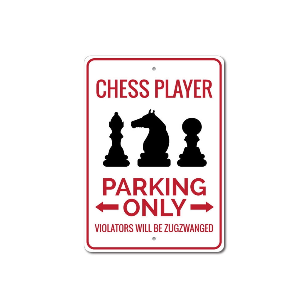 Chess Player Sign, Chess Player Parking Sign, Chess Piece Decor, Chess ...