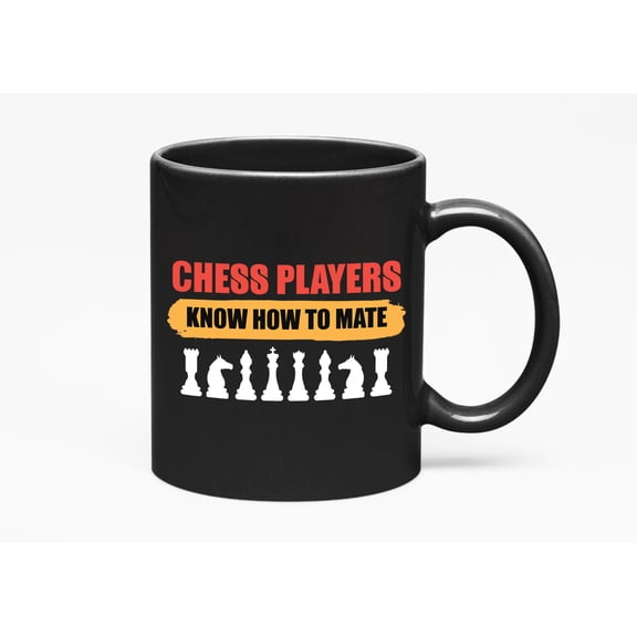 Chess Players Fun Chess, Black 11oz Ceramic Mug