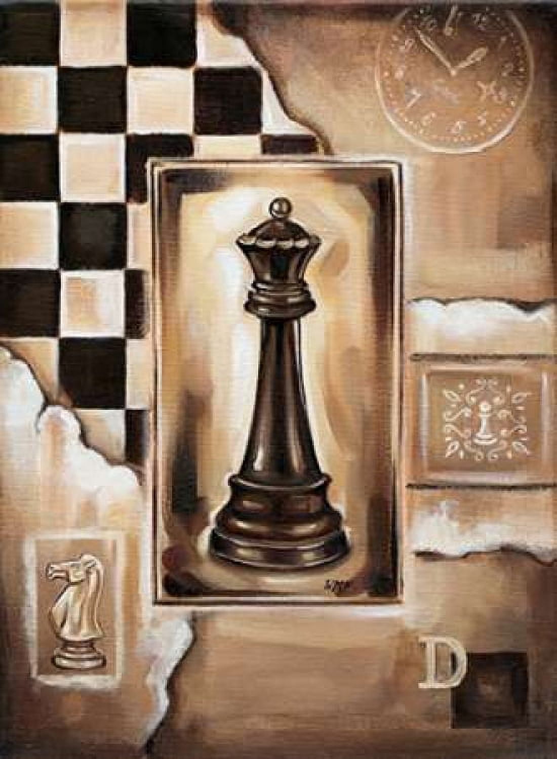 Chess Queen Canvas Art - Wendy Fields (18 x 24)