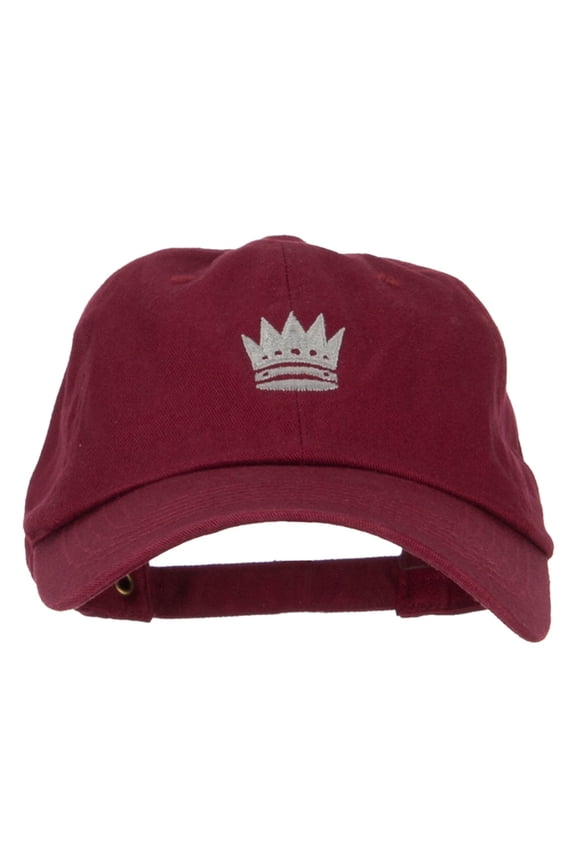 Chess Queen Embroidered Unstructured Washed Cap - Wine OSFM