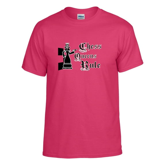 Chess Queens Rule Black Queen: Chess T-shirt, Men, Women, Girls, Boys Chess Shirt