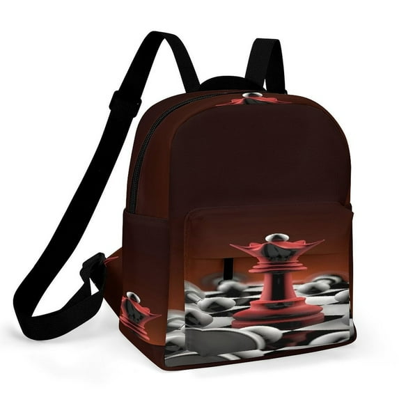 Chess Red Queen Small Backpack Cute Mini Backpacks For Woman Lightweight Daypacks