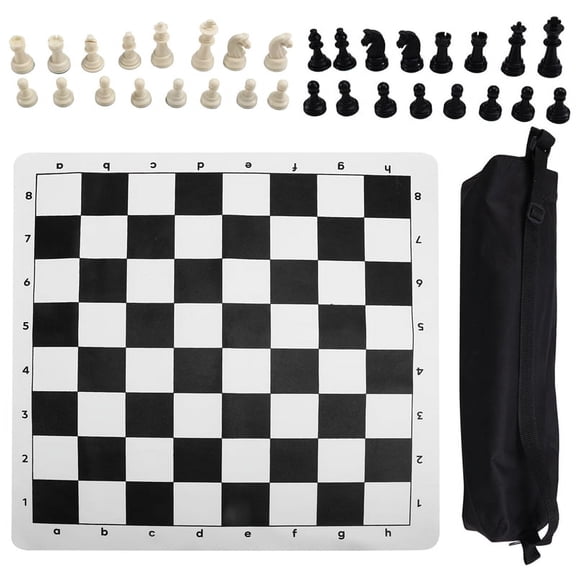 Chess Soft Leather Flannelette Board Portable Convenient Leather Chessboard Leisure Outdoor Puzzle Chess