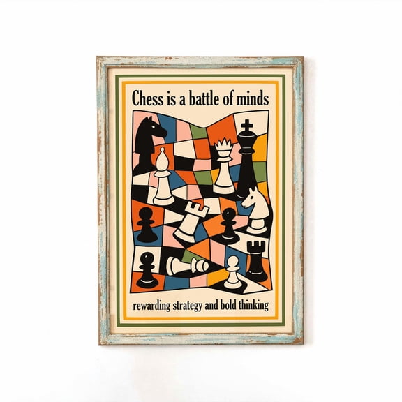 Chess Wall Art Print Intellectual Game Decor