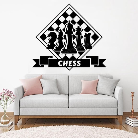 Chess Wall Decal Modern Real Neymar Chess Decal Wall Sticker Interior Living Room Decor Design Waterproof Vinyl Home Decor 42x38cm
