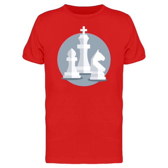 Chess White Figures T-Shirt Men -Image by Shutterstock, Male Small