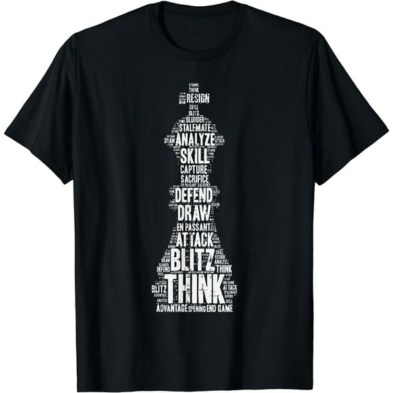 Chess Words King Cool Player Master Men Women Kids Youth T-Shirt Black 4X-Large