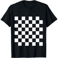 thumbnail image 1 of Chessboard Funny Cute DIY Halloween Costume Men Women T-ShirtMen and women, White Black T-shirt, size: Extra large S-302XL, 1 of 4