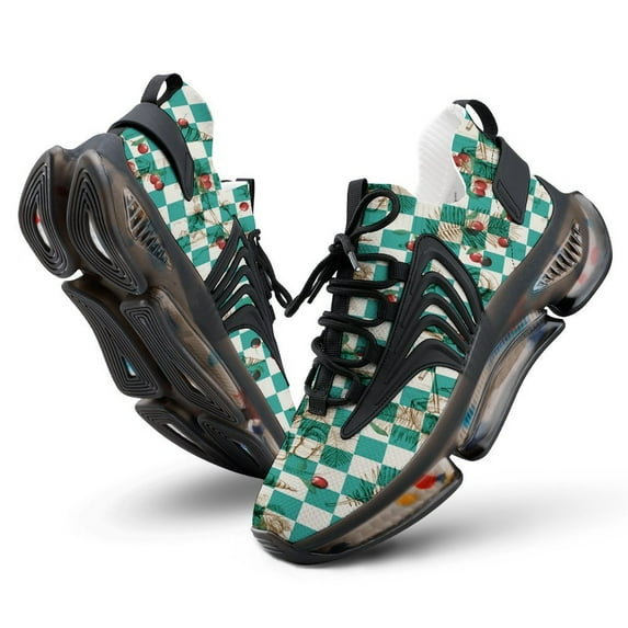 Chessboard Pattern Checker Walking Shoes for Men Woman Lightweight Tennis Fashion Elastic Sports Shoes Cushion Basketball Shoes
