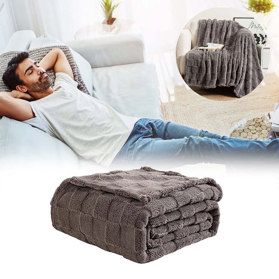 Chessboard Pattern Nap Blanket under $5! Ke1Clo Soft Throw for Sofa Cover Travel Portable Warm