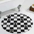 thumbnail image 1 of Chessboard Round Carpet Circle Rug Outdoor Patio Area Rug Washable Large Area Rugs Hallway Room Decor Fitness Mats, 1 of 8