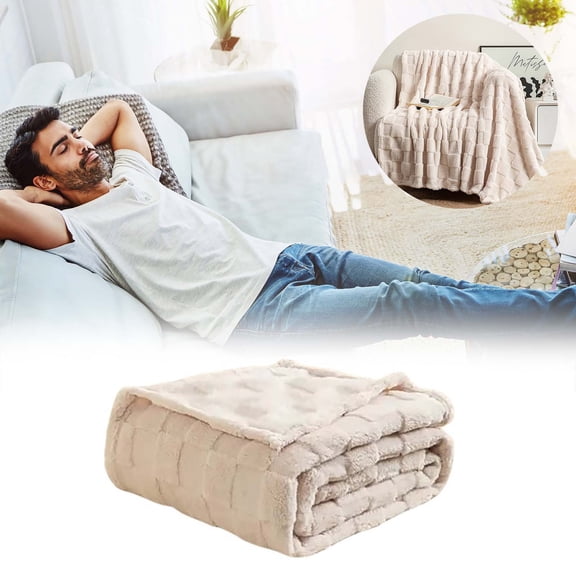 Chessboard Shu Velvet Sofa Blanket, Lightweight Nap Throw, Cozy Polyester Travel Cover for Couch or Bed