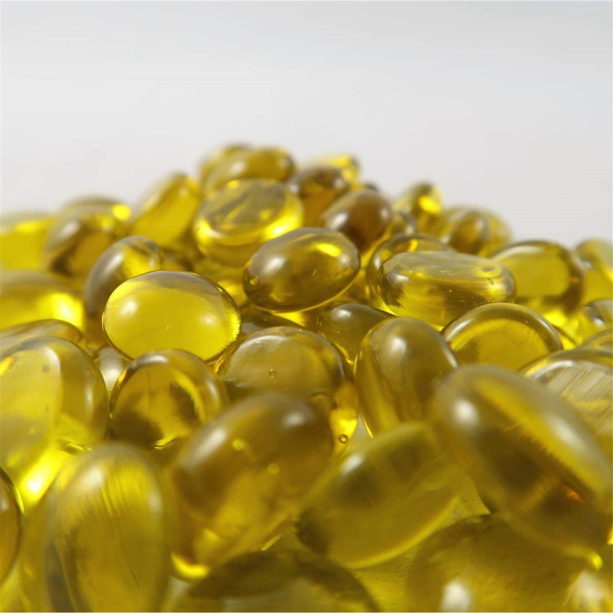 Chessex Yellow Glass Gaming Stones in Tube (40 Pieces)