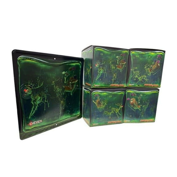 Chessex CHX19001S 2024 Holiday Calendar with Sign Dice Game, Pack of 4