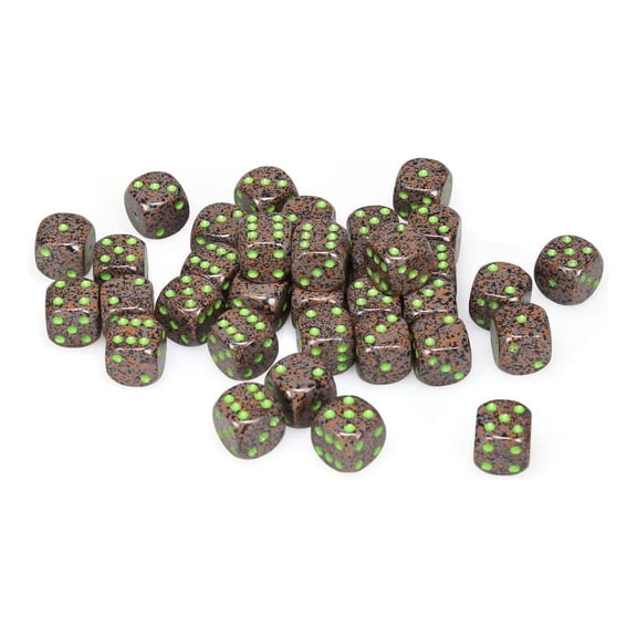 Chessex 25910 Speckled Earth Dice Block 6-Sided, Set of 36, 12mm