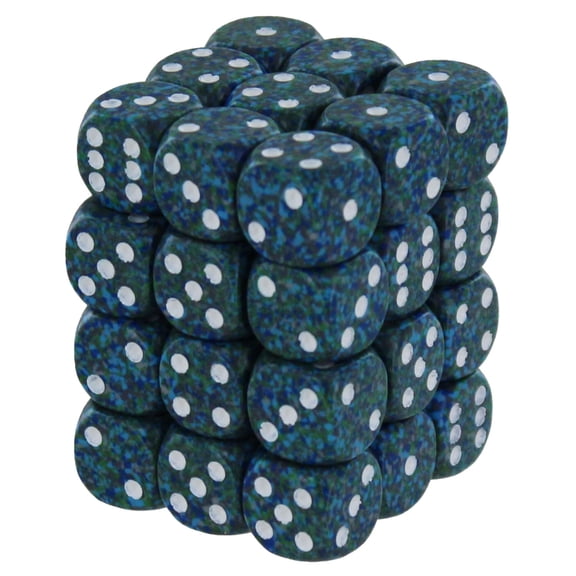 Chessex 25916 Speckled 12mm d6 Sea Dice Block