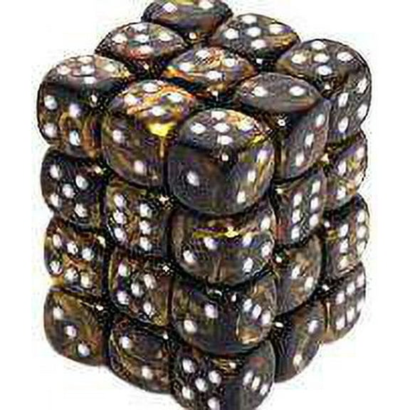 Chessex 6-Sided d6 Leaf Dice Pack (Black Gold & Silver)