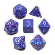 Chessex CHX25347 Dice-Speckled Silver Tetra Set