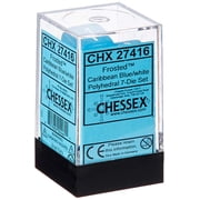 Chessex CHX27416 Dice-Frosted Caribbean Blue Set, Multicolor